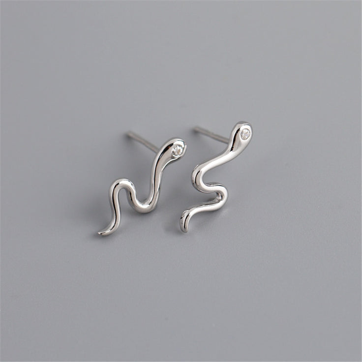Pendientes Snaky Plata