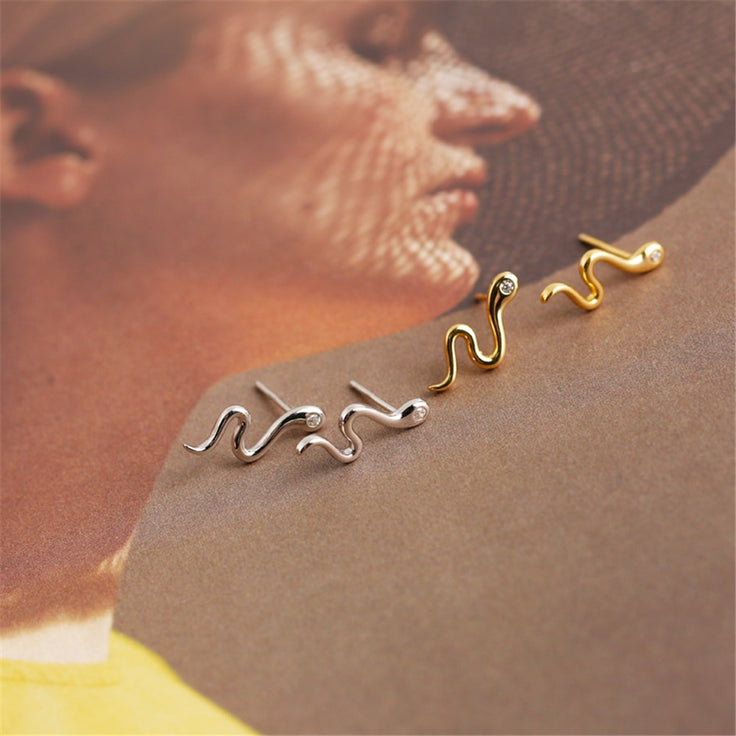 Pendientes Snaky Plata