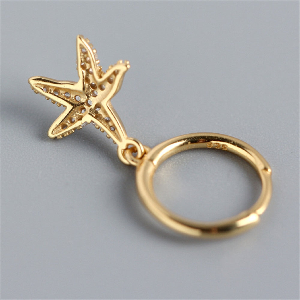 Gold Starfish Earrings 