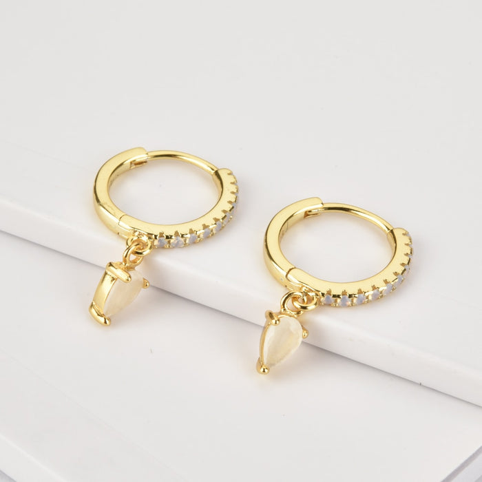 Orecchini White Drop Oro