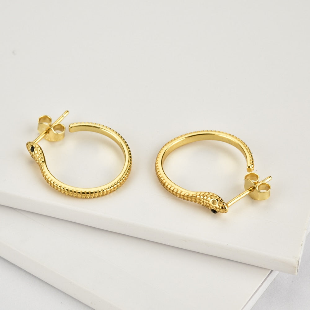 Gold Viper Earrings 