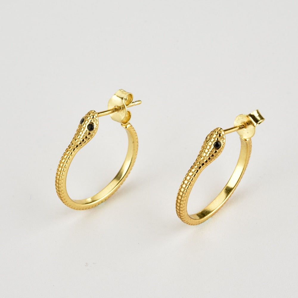 Gold Viper Earrings 