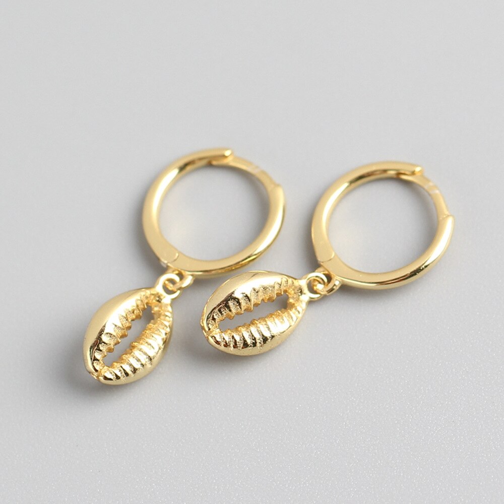 Gold Cowrie Earrings 