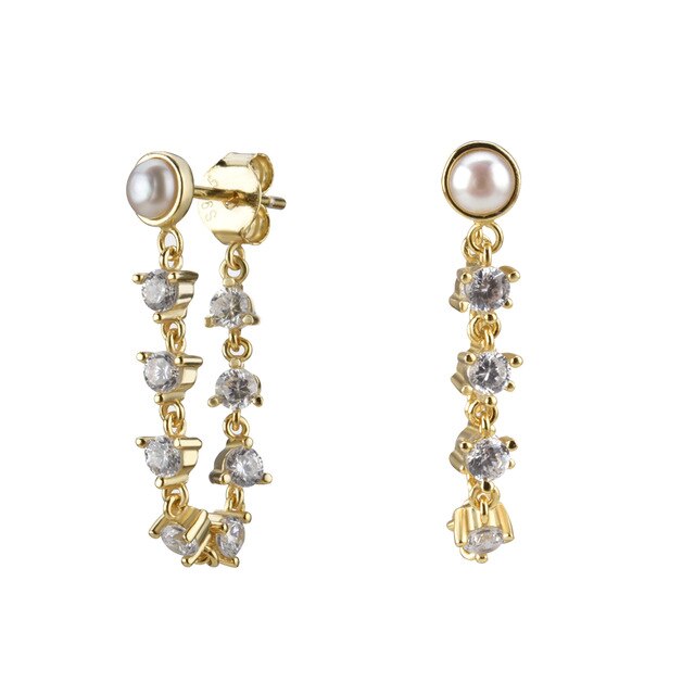 White Marie Earrings 