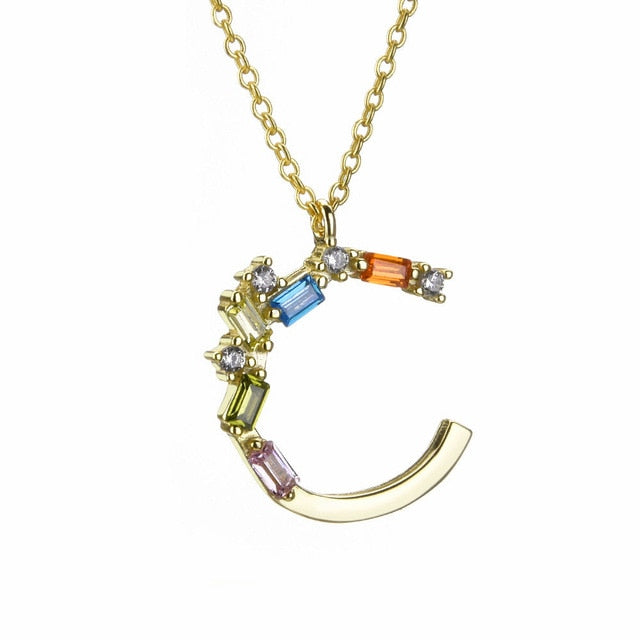 Initial Crystal Necklace 