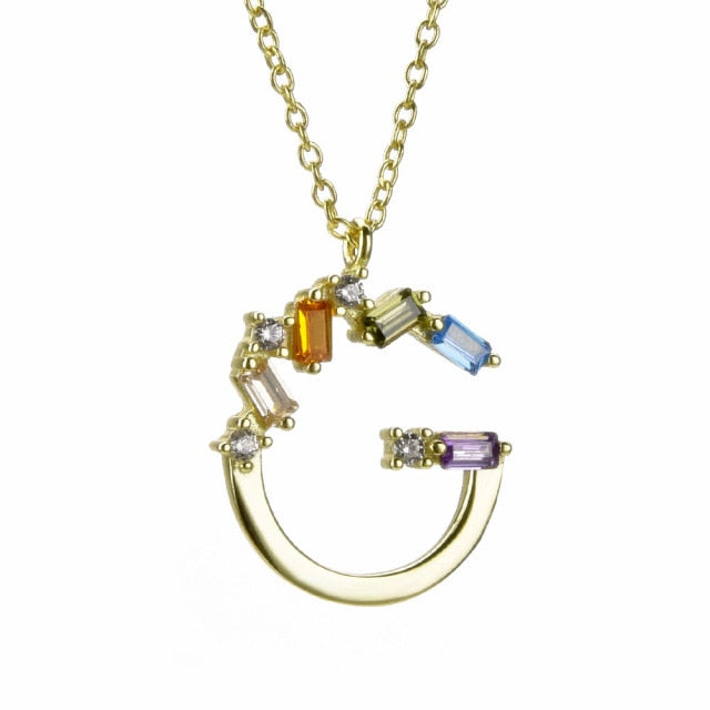 Initial Crystal Necklace 