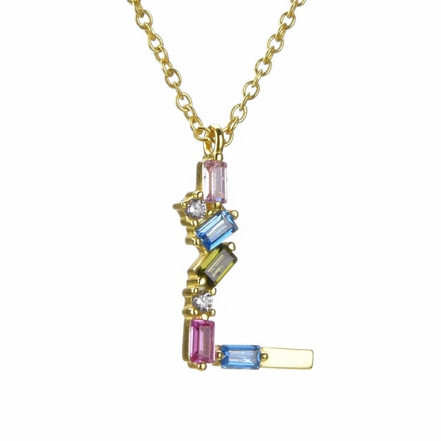 Initial Crystal Necklace 