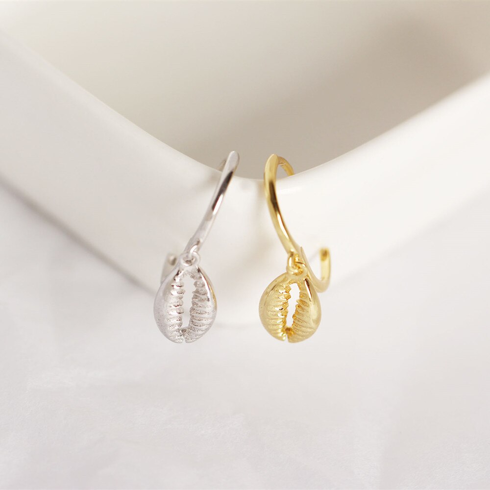 Gold Cowrie Earrings 