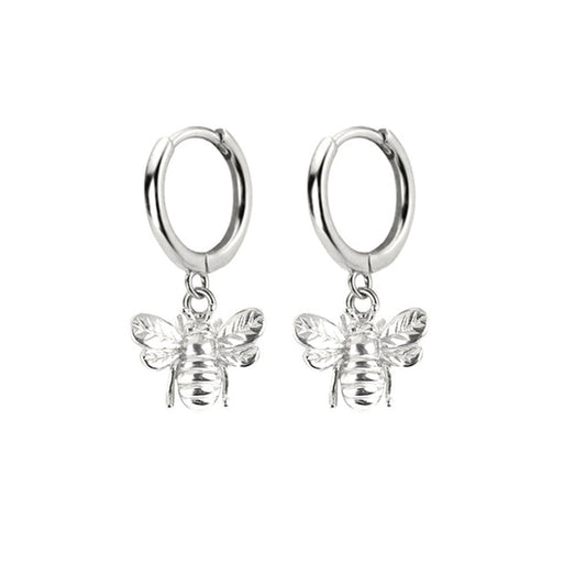 Silver Bee Earrings 