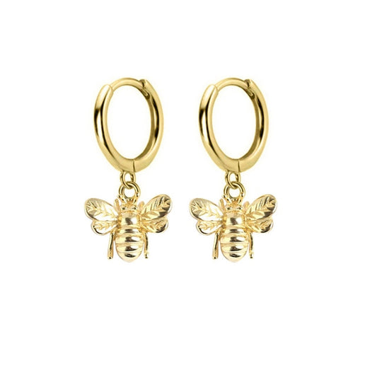 Gold Bee Earrings 