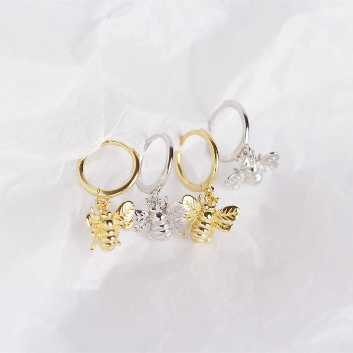Aros Abeja Plata
