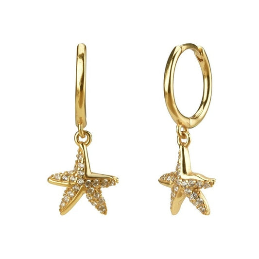 Gold Starfish Earrings 