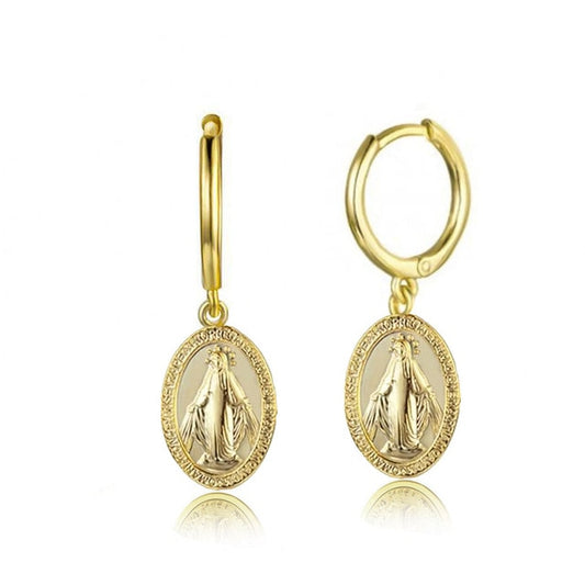 Gold Blessed Hoops 