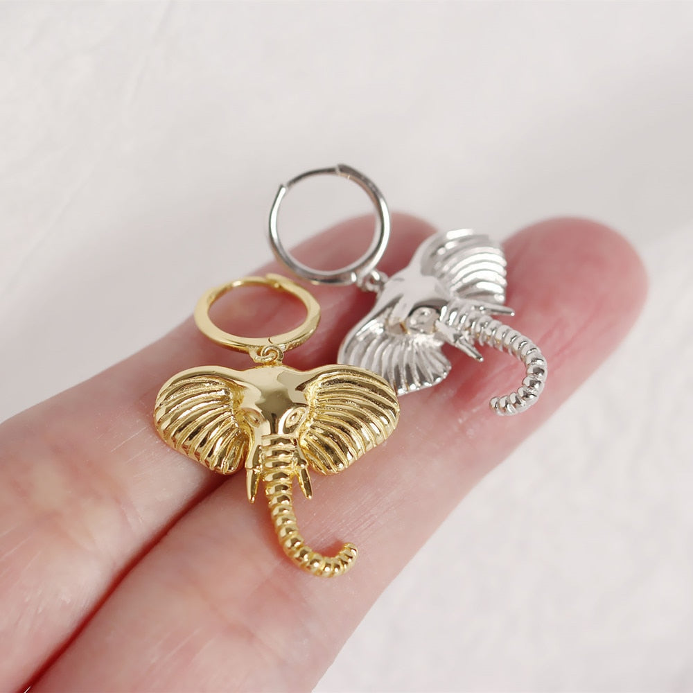 Elephant Gold Hoops 