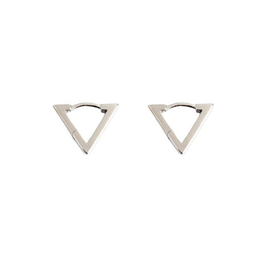 Silver Triangle Earrings 