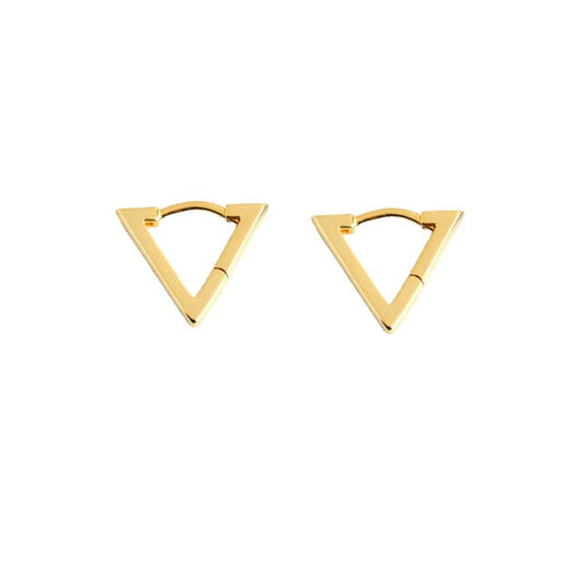 Gold Triangle Earrings 