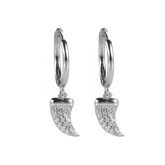 Silver Horn Earrings 