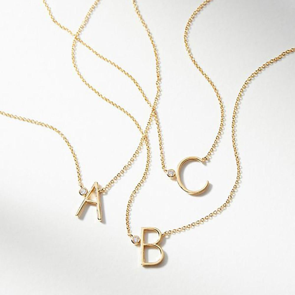 Minimal Initial Necklace 