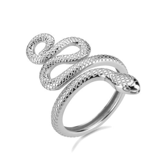 Silver Big Snake Ring 