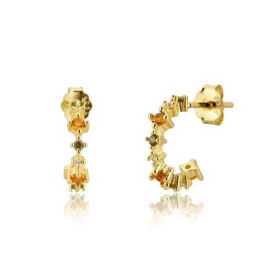 Minerva Small Gold Earrings 