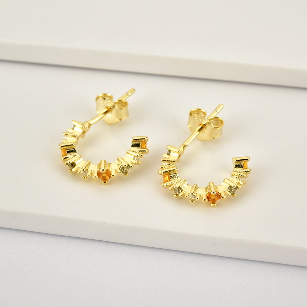 Minerva Small Gold Earrings 