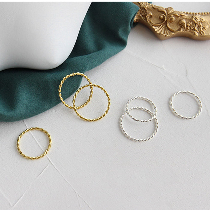 Curly Silver Ring 