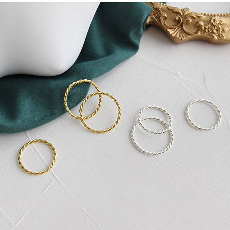 Curly Silver Ring 