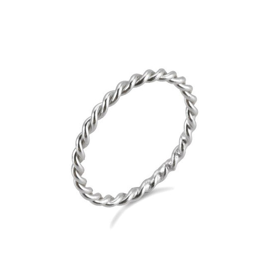Curly Silver Ring 