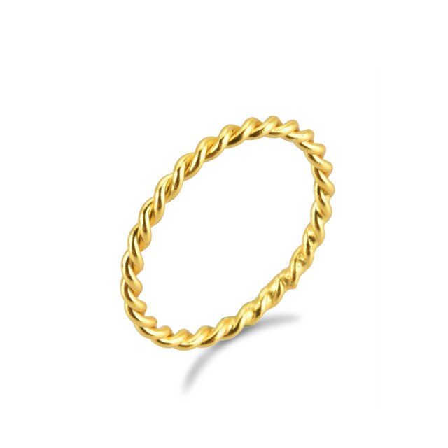 Curly Gold Ring 