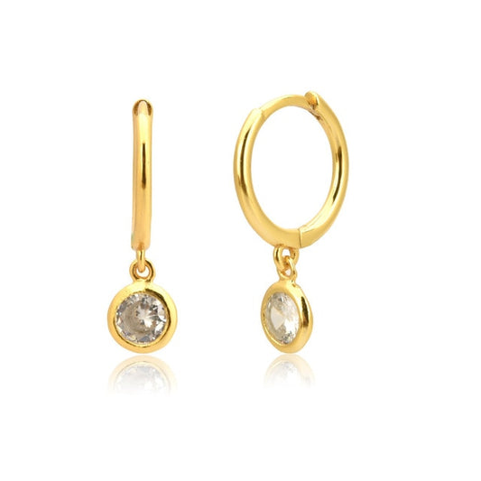 Minimal Drop Gold Hoops 