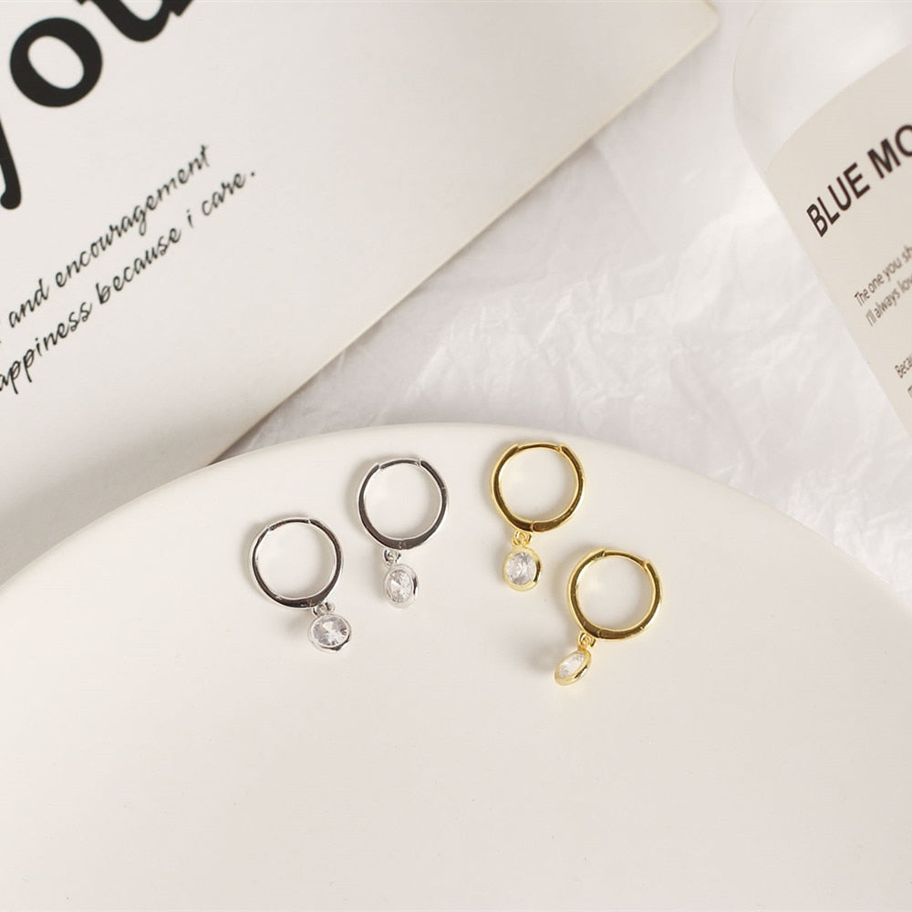 Minimal Drop Gold Hoops 