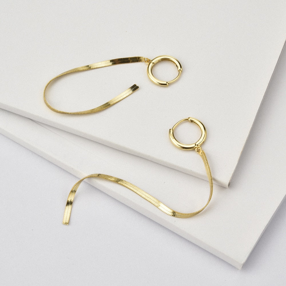 Gold Snake Chain Earrings 