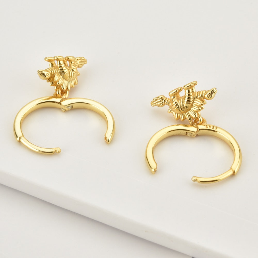 Jurassic Gold Earrings 