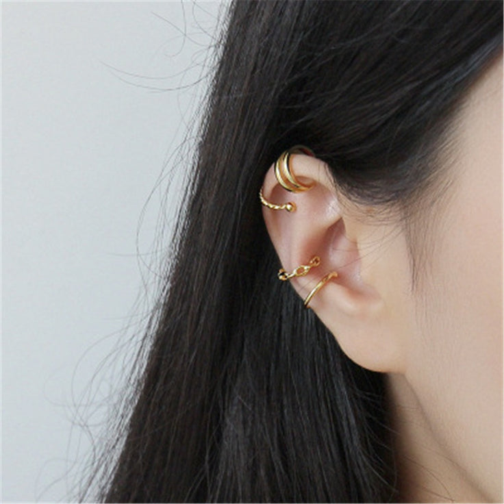 Ear Cuff Chain Gold 