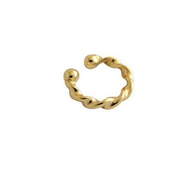 Gold Curly Ear Cuff 