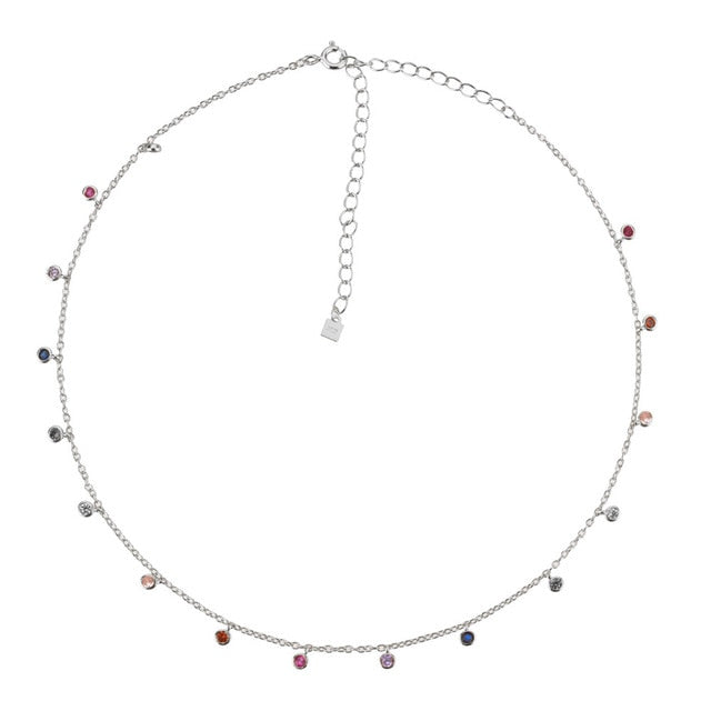 Rainbow Silver Necklace 