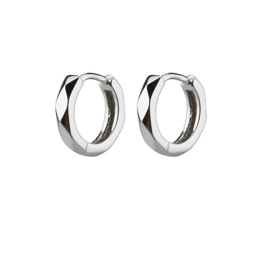Geometric Silver Earrings 