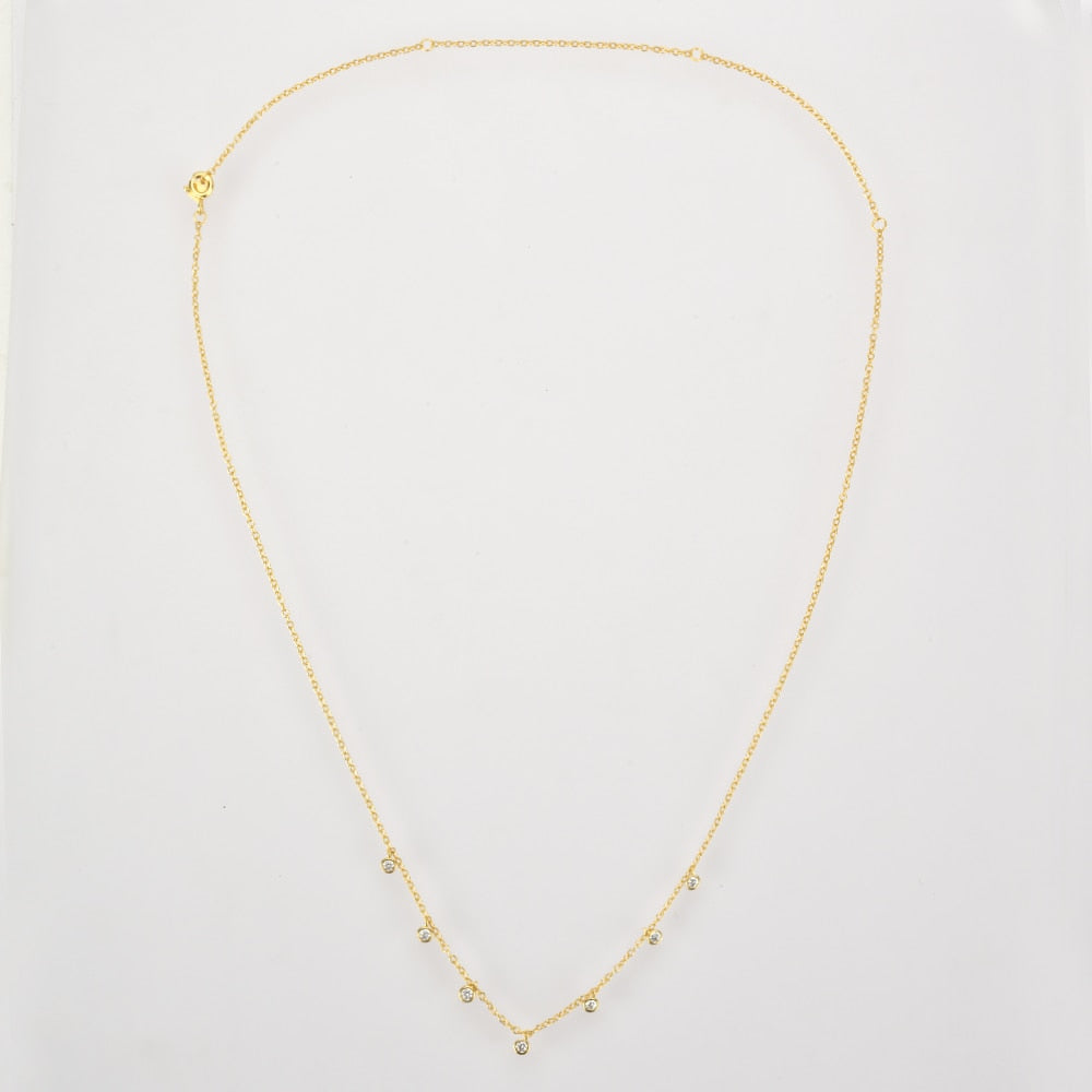 Collar White Circonitas Oro