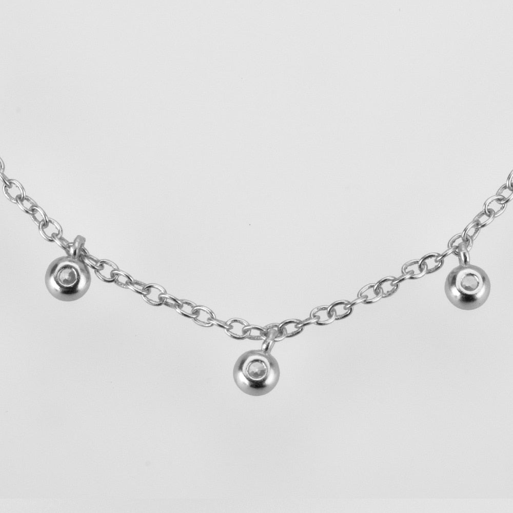 Collar White Circonitas Plata