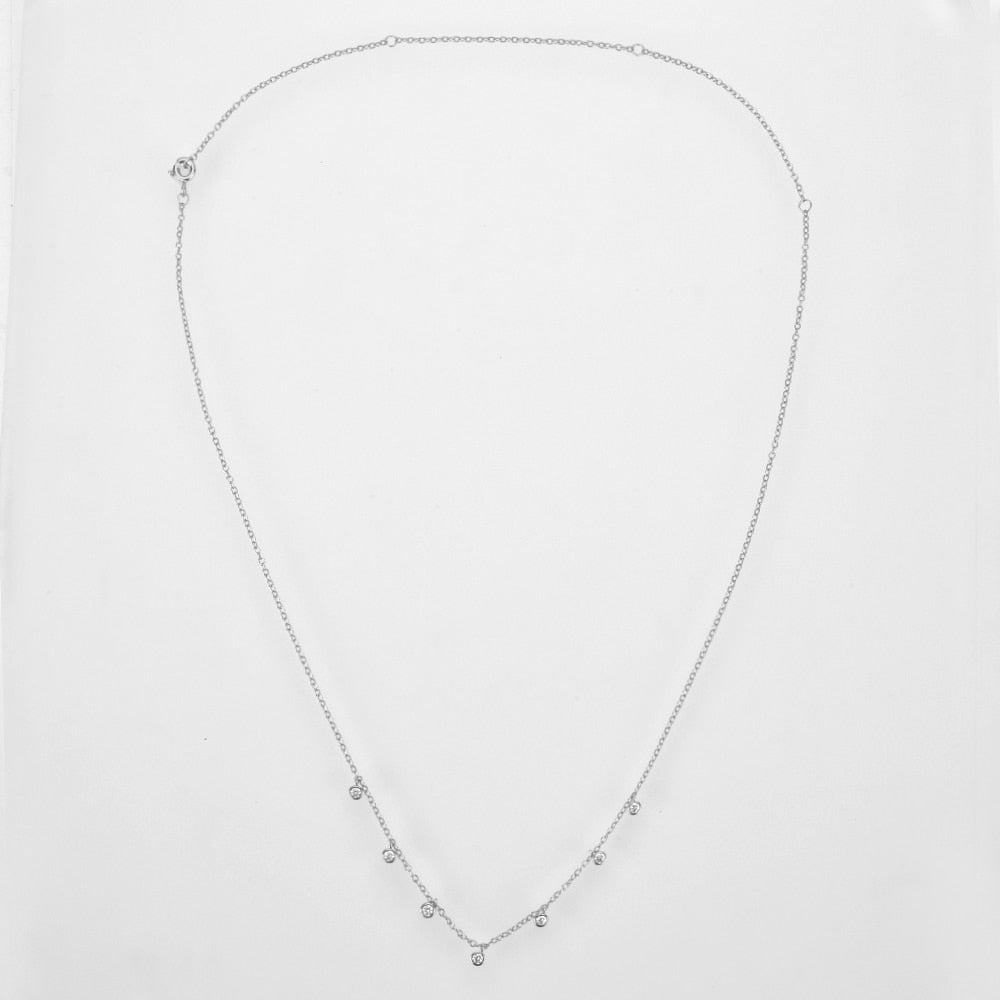 Collar White Circonitas Plata