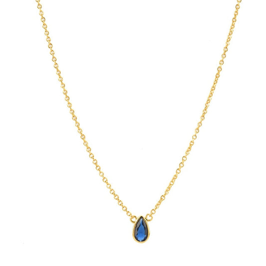 Blue Teardrop Necklace 