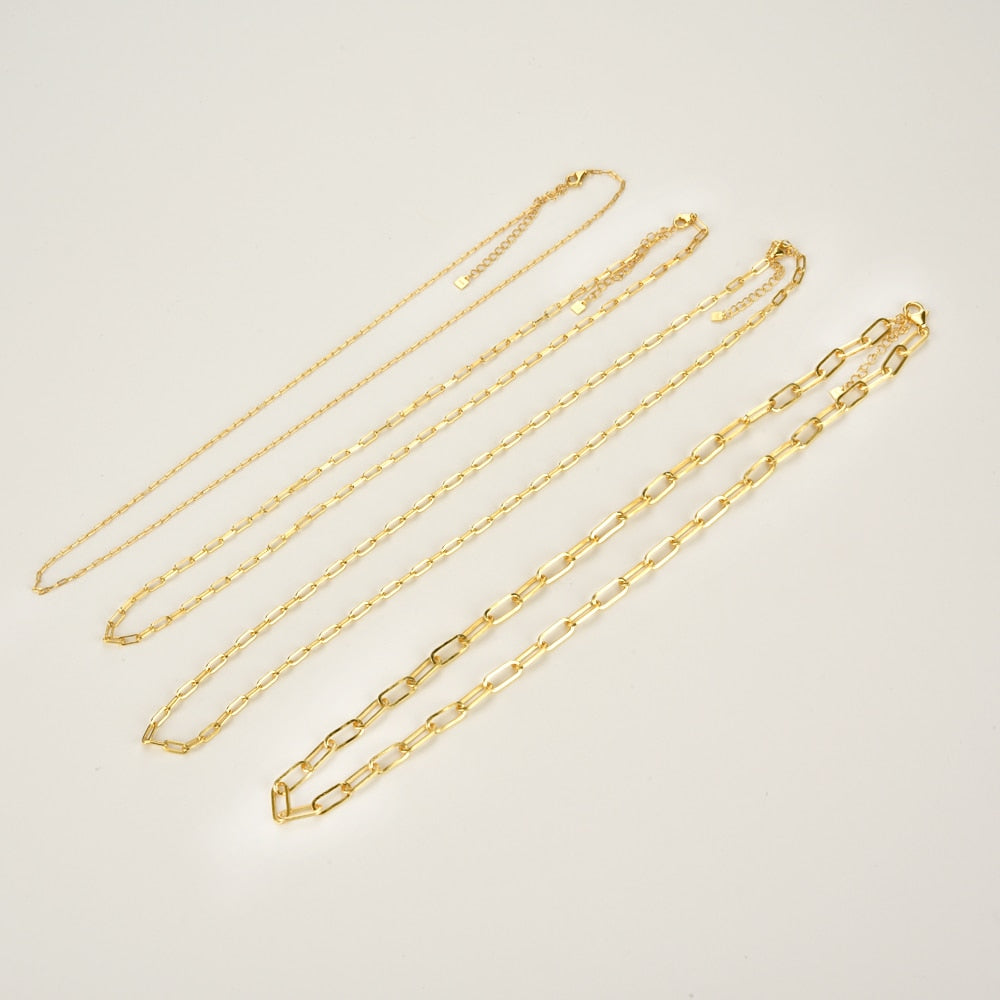 Gold Medium Links Necklace 