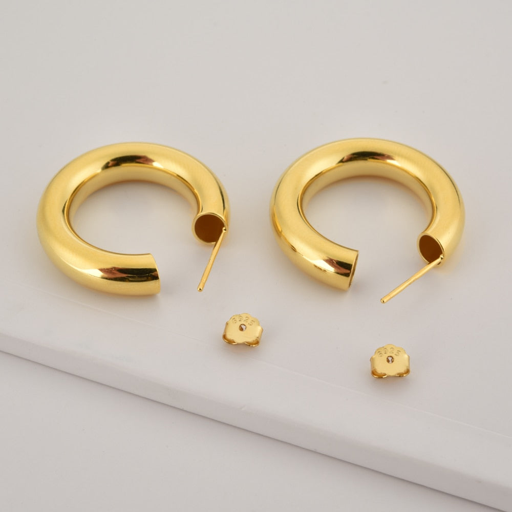 Open Lua Gold Hoops 25 mm 