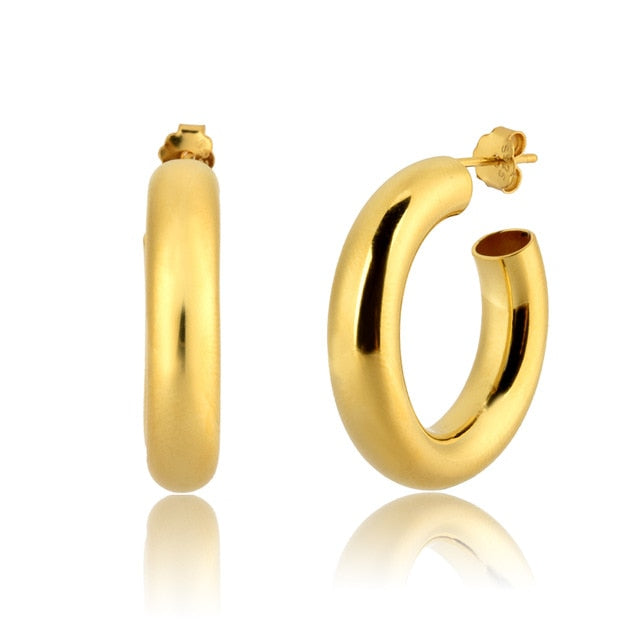 Open Lua Gold Hoops 25 mm 