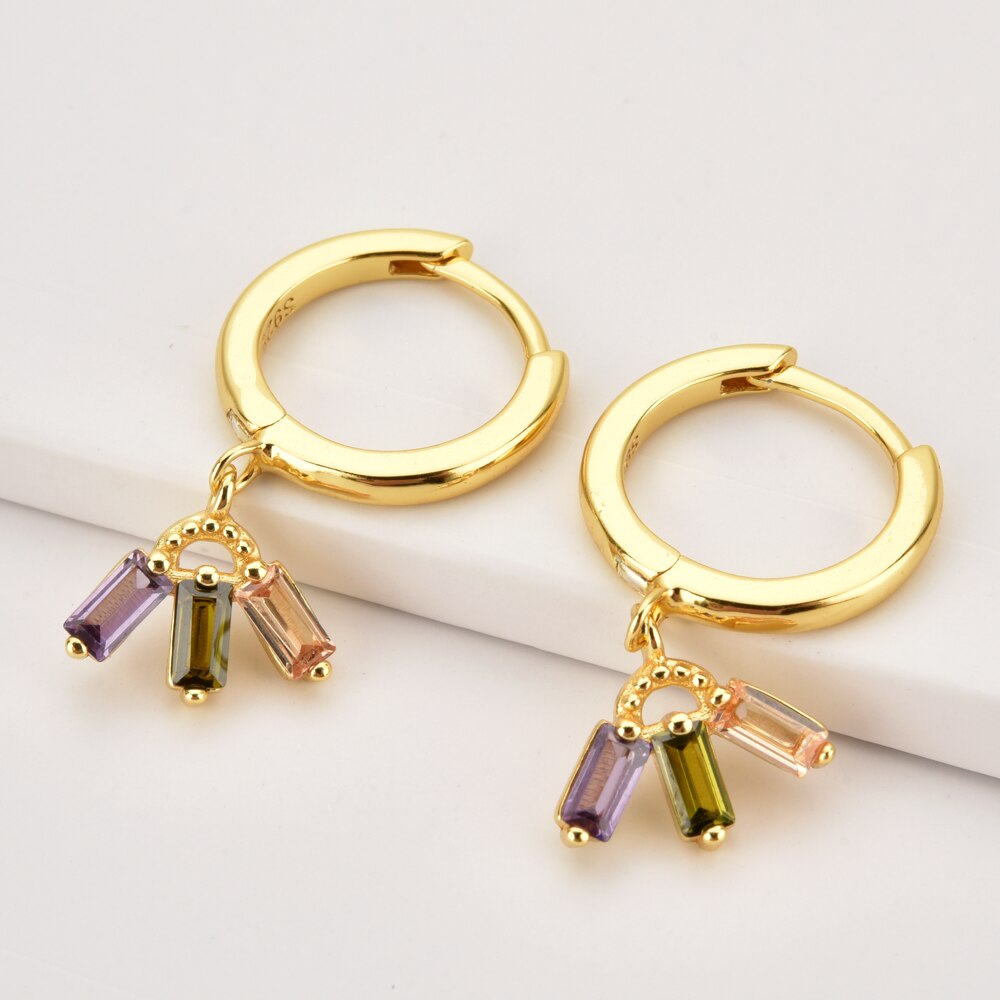 Colorful Tribe Gold Earrings 