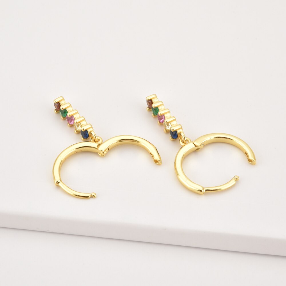 Gold Litza Colorful Hoops 