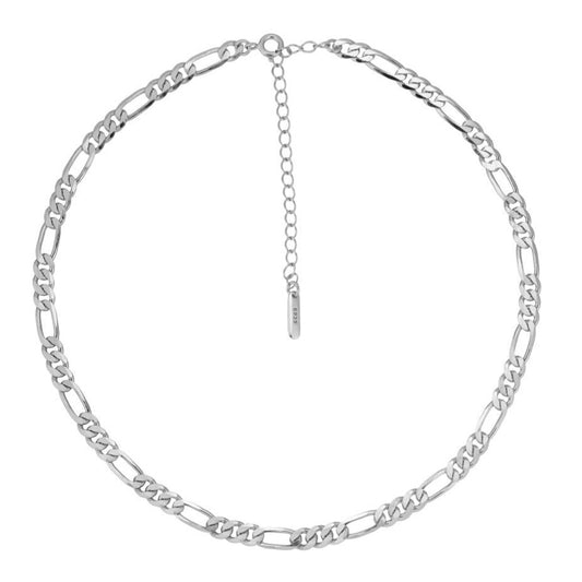 Thick Liens Silver Choker 