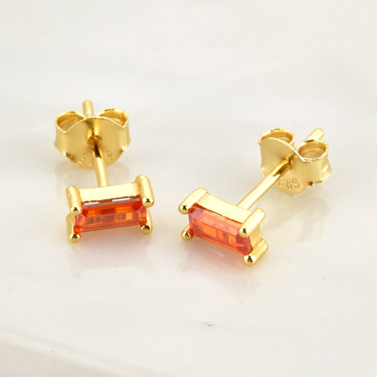 Mini Phoebe Orange Earrings 