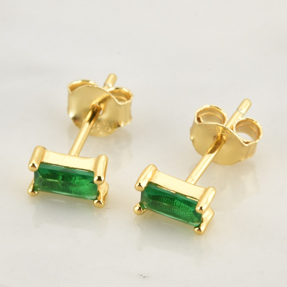 Green Mini Phoebe Earrings 