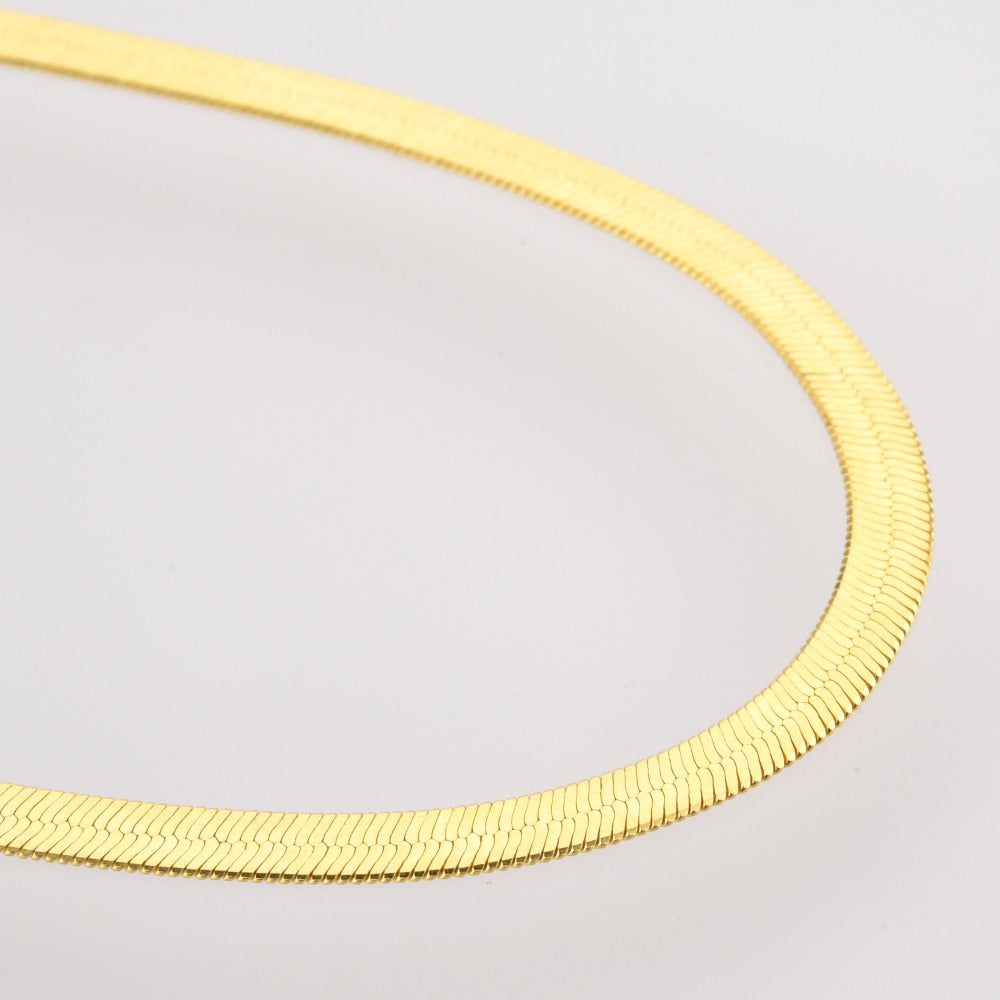 Gold Snake Chain Necklace 